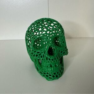 Green Voroni Skull Decor